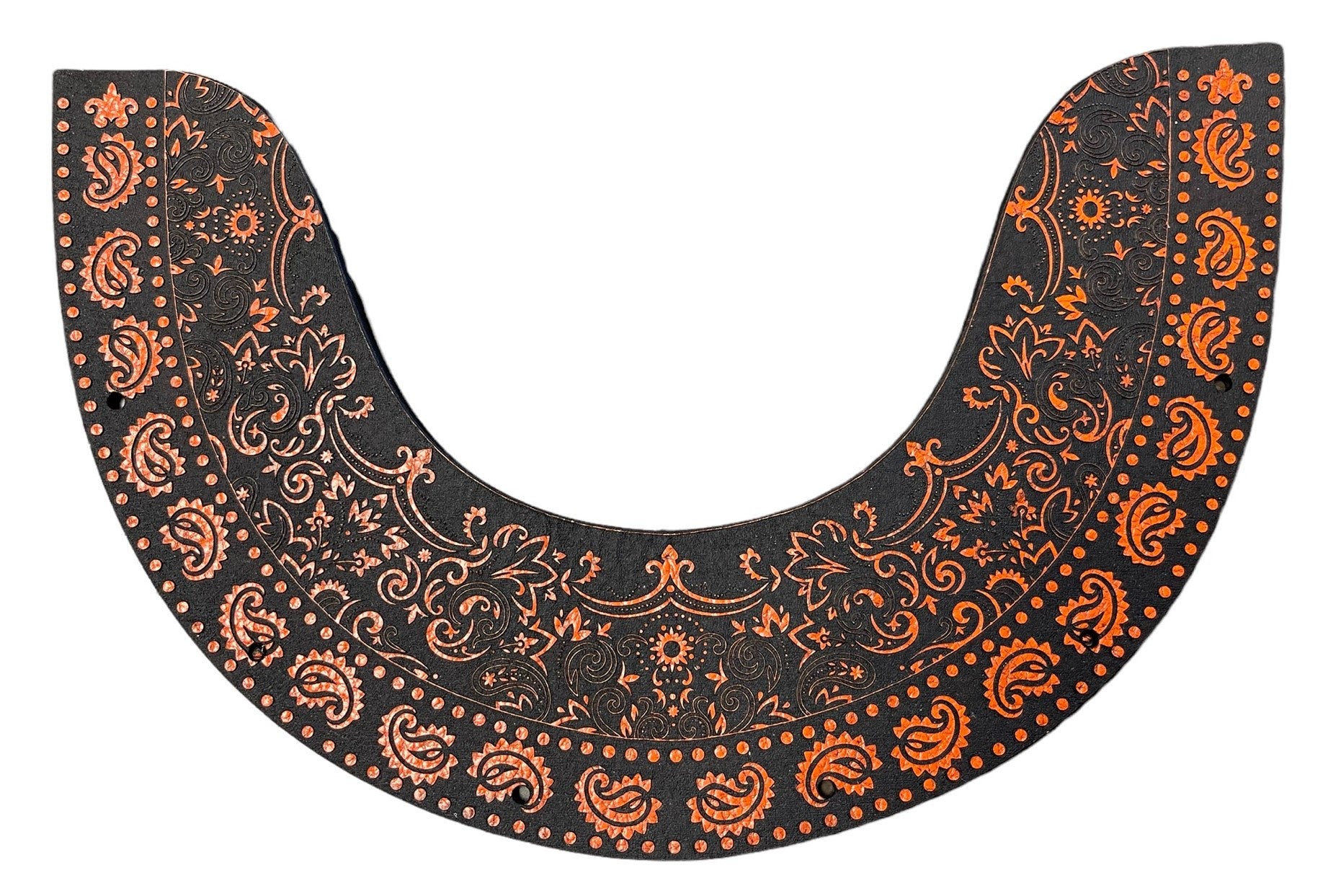 Orange and Black Paisley Top Bib